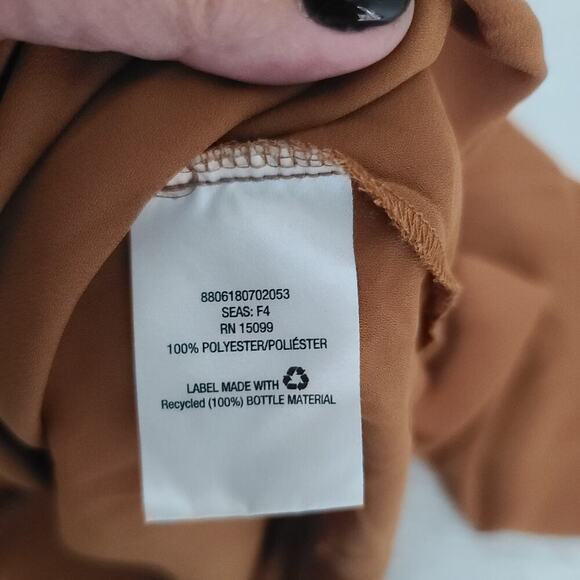 Covington woman blouse button up beige Size 3x Work wear Career Church Casual - Picture 6 of 9